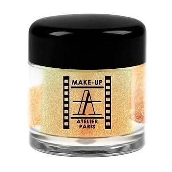 foto розсипчаста перламутрова пудра для повік make-up atelier paris pearl powder pp43 reflecks green gold, 4 г