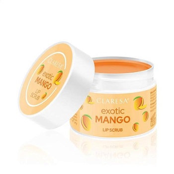 foto скраб для губ claresa lip scrub exotic mango экзотическое манго, 15 г
