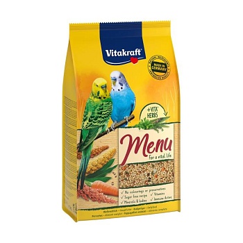 foto корм для волнистых попугаев vitakraft premium menu, 1 кг