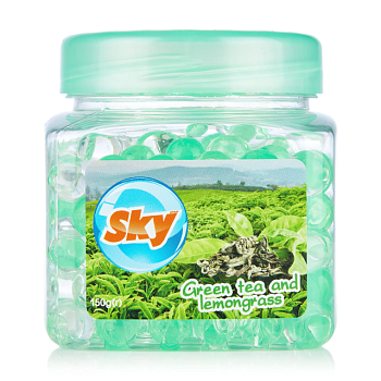 foto гелевый освежитель воздуха sky style зеленый чай и лемонграсс, 150 г