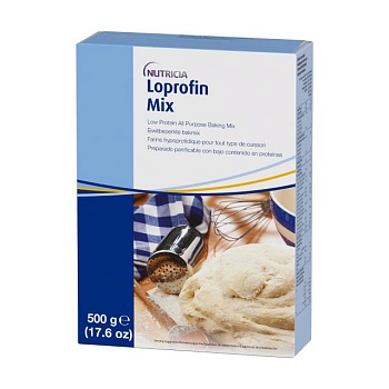 foto харчовий продукт для спеціальних медичних цілей nutricia loprofin mix універсальна суміш для випічки, з низьким вмістом білка, 500 г
