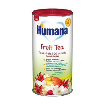 foto чай растворимый humana фруктовый, 200 г