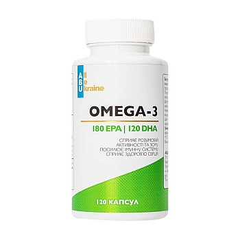 foto диетическая добавка в капсулах abu omega-3 180 epa/120 dha омега-3, 120 шт