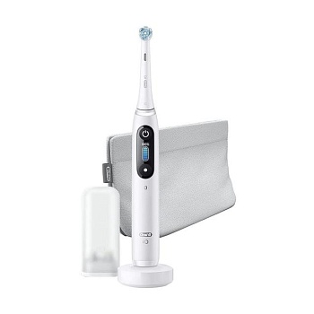 foto електрична зубна щітка oral-b io series 8 special edition white (футляр + косметичка)