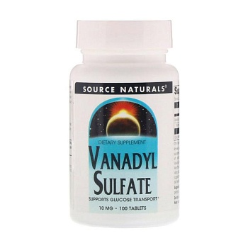 foto диетическая добавка минералы в таблетках source naturals ванадил сульфат 10 мг, 100 шт