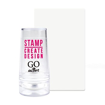 foto набор для стемпинга go active stamp create design (штамп, 1 шт + скрапер, 1 шт)