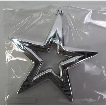 foto ялинкова іграшка novogod'ko зірка 15 cм срібна глянець (974443)