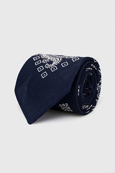 foto вовняна краватка polo ralph lauren колір синій