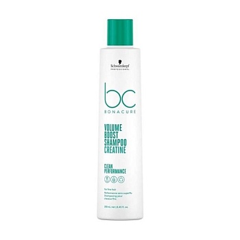 foto шампунь schwarzkopf professional bc bonacure volume boost shampoo creatine для объема тонких волос, 250 мл