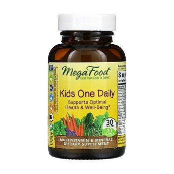 foto диетическая добавка мультивитамины и минералы в таблетках megafood kids one daily для детей, 30 шт