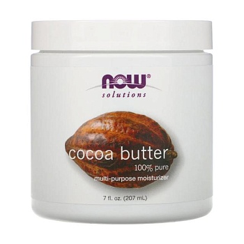 foto косметична олія для обличчя та тіла now foods cocoa butter какао, 207 мл