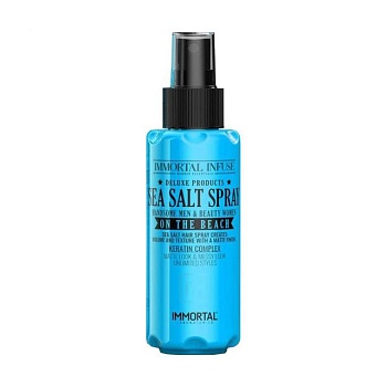 foto мужской морской солевой спрей для волос immortal nyc infuse sea salt spray, 250 мл