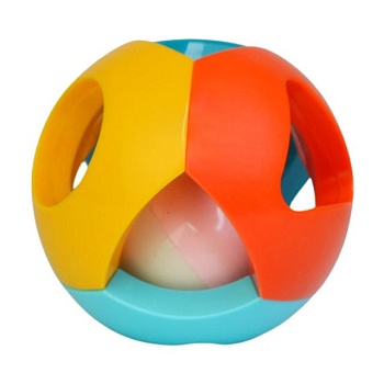foto игрушка-погремушка lindo шар, с рождения, 9*9*9 см (не0142)
