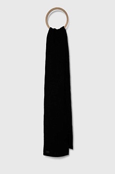 foto шарф з домішкою вовни ugg колір чорний меланж