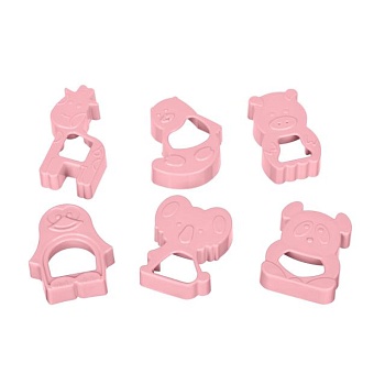 foto набор форм для выпекания печенья ardesto tasty baking розовый, 6 шт (ar2309pp)