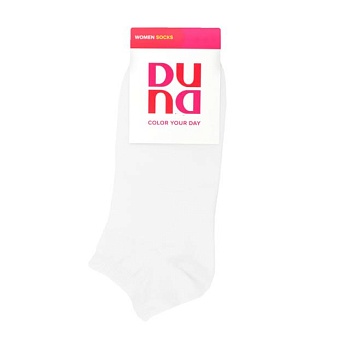 foto носки женские duna 307 укороченные, белые, размер 21-23