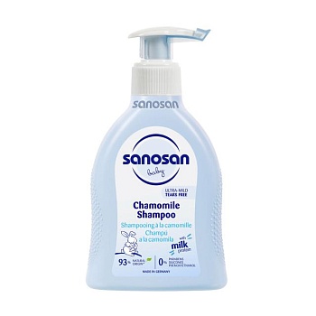foto детский шампунь sanosan chamomile shampoo, 200 мл