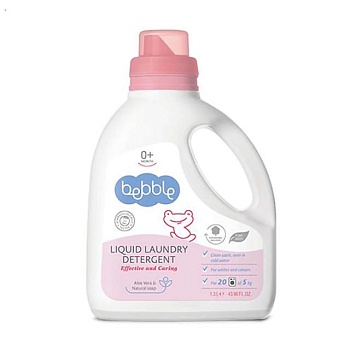 foto жидкое средство для стирки детского белья bebble liquid landry detergent, 20 стирок, 1.3 л