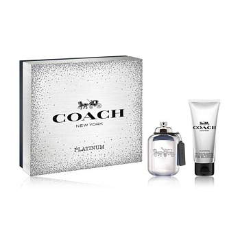 foto парфюмированный набор мужской coach platinum (парфюмированная вода, 60 мл + гель для душа, 100 мл)