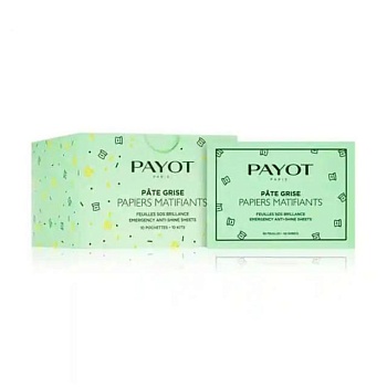 foto матовые салфетки для лица payot pate grise emergency anti-shine sheets, 10*50 шт