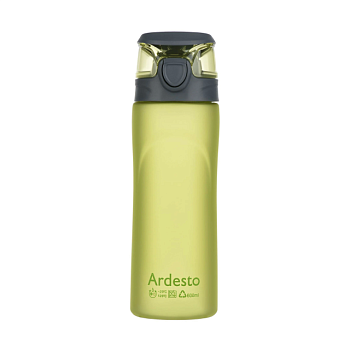 foto бутылка для воды ardesto matte bottle пластиковая, зеленая, 600 мл (ar2205pg)