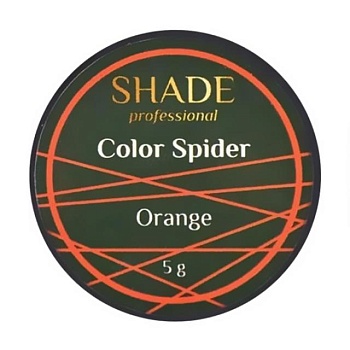 foto гель-павутинка для нігтів shade color spider, orange, 5 г