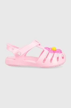 foto детские сандалии crocs isabella charm sandal цвет розовый