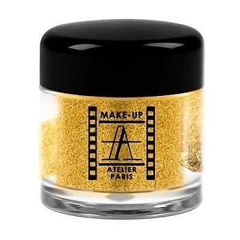 foto ультрарозсипчаста перламутрова пудра для повік make-up atelier paris ultra pearl powder ppu35 gold, 4 г