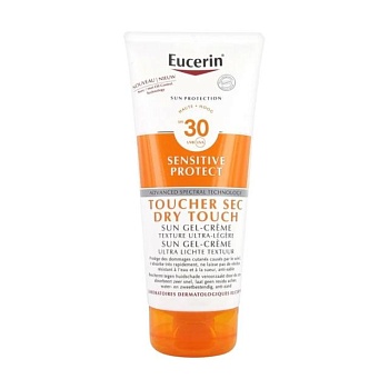 foto сонцезахисний гель-крем для тіла eucerin sun protection sensitive protect sun spf 30 gel-cream, 200 мл