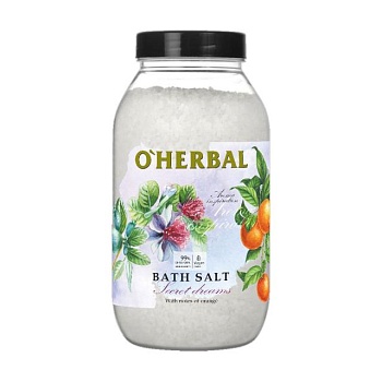 foto сіль для ванн o'herbal aroma inspiration bath salt secret dreams, 1.1 кг
