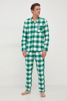 foto хлопковая пижама united colors of benetton цвет зелёный узор
