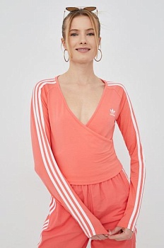 foto лонгслів adidas originals adicolor hc2050 жіночий колір рожевий