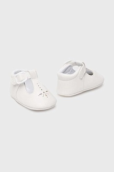 foto дитячі черевики mayoral newborn колір білий