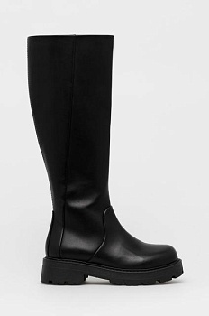 foto кожаные сапоги vagabond shoemakers cosmo женские цвет чёрный на платформе