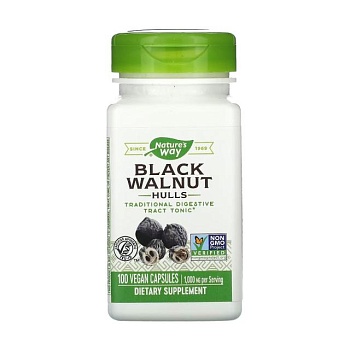 foto диетическая добавка в капсулах nature's way black walnut hulls 1000 мг, 100 шт