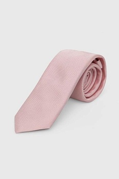 foto шовковий галстук hugo колір рожевий
