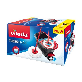 foto набор для уборки vileda turbo smart (швабра и ведро с отжимом)