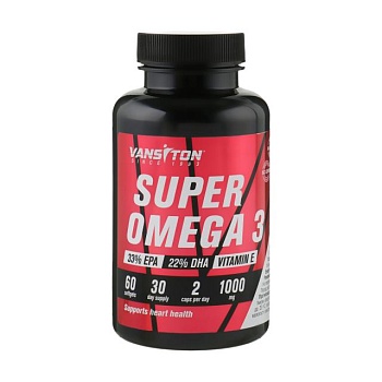 foto диетическая добавка жирные кислоты в капсулах vansiton super omega-3, 60 шт