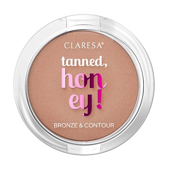 foto бронзер для обличчя claresa tanned honey! bronze & contour 13 shimmery, 10 г