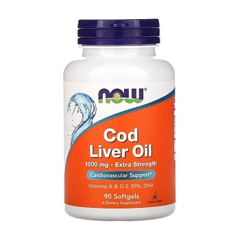 foto дієтична добавка в таблетках now foods cod liver oil олія печінки тріски особлива сила 1000 мг, 90 шт