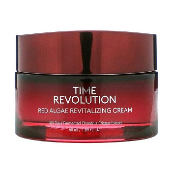 foto відновлювальний крем для обличчя missha time revolution red algae revitalizing cream з червоними водоростями, 50 мл