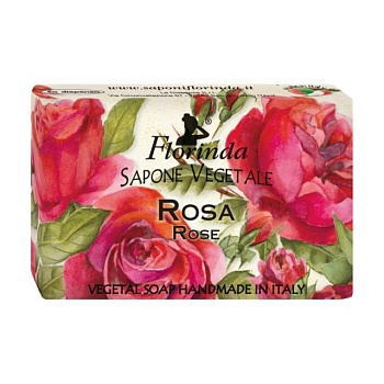 foto натуральное мыло florinda vegetal soap rose роза, 300 г