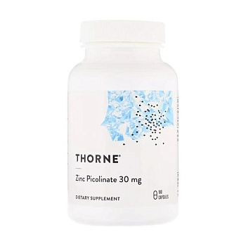 foto диетическая добавка в капсулах thorne research zinc picolinate пиколинат цинка, 30 мг, 180 шт