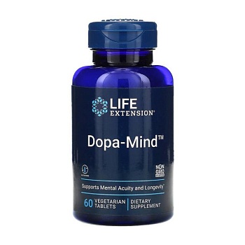foto дієтична добавка в таблетках life extension dopa-mind дофамін, 60 шт
