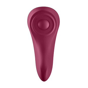 foto кліторальний смарт-вібратор satisfyer sexy secret panty vibrator у трусики, вишневий, 1 шт