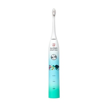 foto детская электрическая зубная щетка spotlight oral care sonic toothbrush for children, с 2 лет, 1 шт