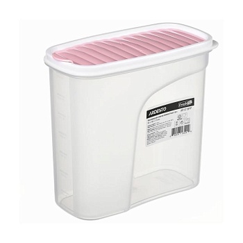 foto контейнер для сыпучих продуктов ardesto fresh пластиковый, розовый, 1.8 л (ar1218pp)