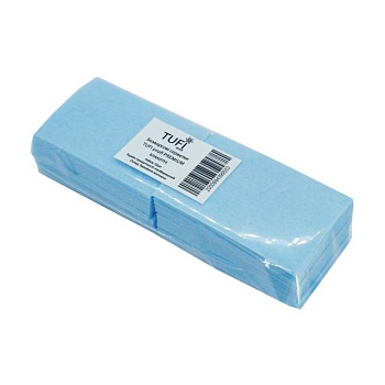 foto безворсові серветки tufi profi premium блакитні, щільні, 4*6 см, 70 шт