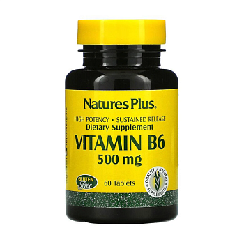 foto диетическая добавка витамины в таблетках naturesplus витамин b-6 медленного высвобождения 500 мг, 60 шт
