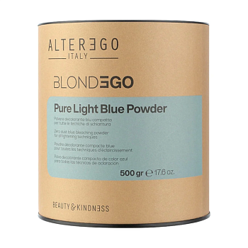 foto освітлювальний порошок для волосся alter ego blondego pure light blue powder, 500 г